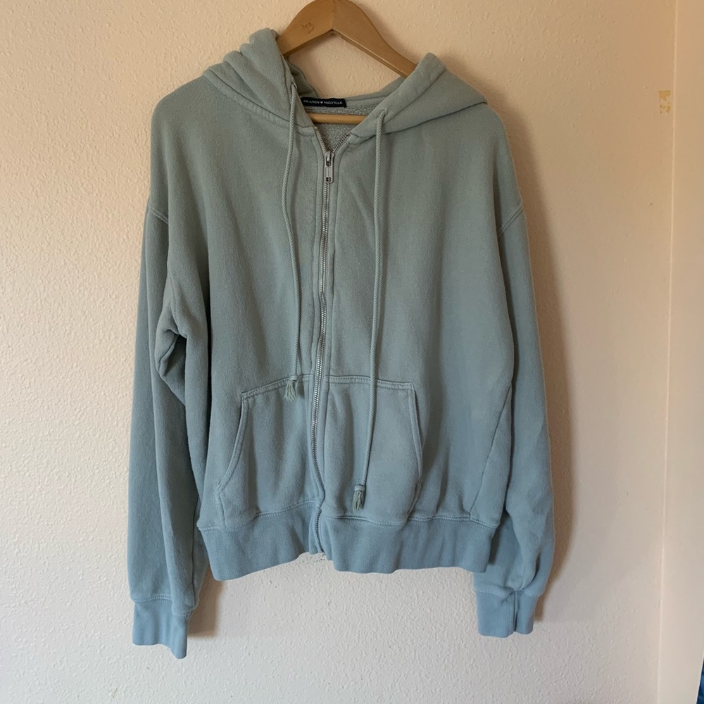 Brandy Melville christy hoodie sage green